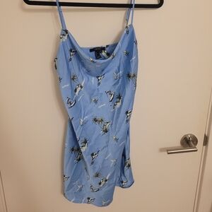 Forever 21 Blue Tropical Print Dress
